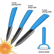 Charger l'image dans la galerie, Kitchen Knife Ceramic Knife Cooking set 3" 4" 5" 6" inch + peeler Black Blade Paring Fruit Vegetable Chef Knife Kitchen Tools - OnPointe Cutlery & Shaving Company