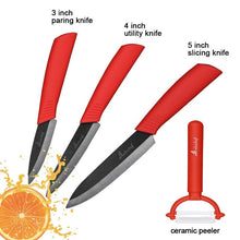 Charger l'image dans la galerie, Kitchen Knife Ceramic Knife Cooking set 3" 4" 5" 6" inch + peeler Black Blade Paring Fruit Vegetable Chef Knife Kitchen Tools - OnPointe Cutlery & Shaving Company