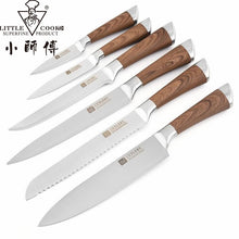 Charger l'image dans la galerie, Little Cook 6-Piece Handmade Japanese Kitchen Knives Set Sharp fixed blade Paring Utility Cleaver Sushi Chef knife Cooking tools - OnPointe Cutlery & Shaving Company