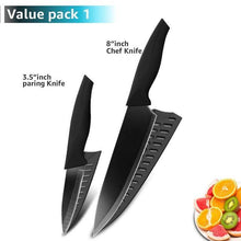 Загрузить изображение в средство просмотра галереи, Chef knife Kitchen Knives set Chef 7CR17 440C Stainless Steel Non Stick Blade Bread Slicer Utility Santoku Knives 6 Pieces Set - OnPointe Cutlery & Shaving Company
