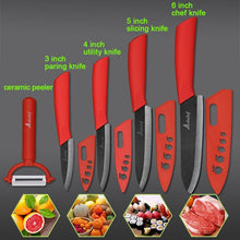 Charger l'image dans la galerie, Kitchen Knife Ceramic Knife Cooking set 3" 4" 5" 6" inch + peeler Black Blade Paring Fruit Vegetable Chef Knife Kitchen Tools - OnPointe Cutlery & Shaving Company