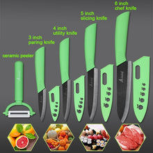 Charger l'image dans la galerie, Kitchen Knife Ceramic Knife Cooking set 3" 4" 5" 6" inch + peeler Black Blade Paring Fruit Vegetable Chef Knife Kitchen Tools - OnPointe Cutlery & Shaving Company