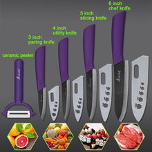Charger l'image dans la galerie, Kitchen Knife Ceramic Knife Cooking set 3" 4" 5" 6" inch + peeler Black Blade Paring Fruit Vegetable Chef Knife Kitchen Tools - OnPointe Cutlery & Shaving Company