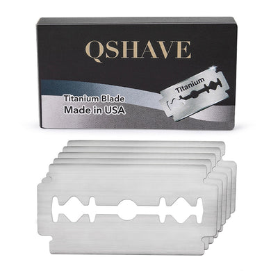 Qshave Classic Safety Razor Blade Straight Razor Double Edge Safety Razor Blade Blade From USA, 20 Blades - OnPointe Cutlery & Shaving Company 