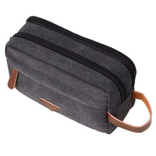 Load image into Gallery viewer, Men Travel Canvas Shaving Kits Cosmetic Makeup Organizer Women Toiletry Bag with Double Compartments Kosmetyczka Beauty Case - OnPointe Cutlery &amp; Shaving Company 
