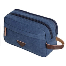 Load image into Gallery viewer, Men Travel Canvas Shaving Kits Cosmetic Makeup Organizer Women Toiletry Bag with Double Compartments Kosmetyczka Beauty Case - OnPointe Cutlery &amp; Shaving Company 
