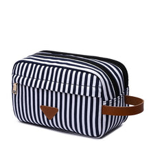 Load image into Gallery viewer, Men Travel Canvas Shaving Kits Cosmetic Makeup Organizer Women Toiletry Bag with Double Compartments Kosmetyczka Beauty Case - OnPointe Cutlery &amp; Shaving Company 
