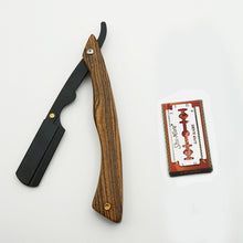 Load image into Gallery viewer, senior sandalwood handle blade shaving razors professional barber shaver eyebrow razor men&#39;s replaceable blade razor hair knife - OnPointe Cutlery &amp; Shaving Company 
