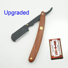 Load image into Gallery viewer, senior sandalwood handle blade shaving razors professional barber shaver eyebrow razor men&#39;s replaceable blade razor hair knife - OnPointe Cutlery &amp; Shaving Company 
