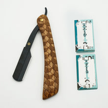 Load image into Gallery viewer, senior sandalwood handle blade shaving razors professional barber shaver eyebrow razor men&#39;s replaceable blade razor hair knife - OnPointe Cutlery &amp; Shaving Company 

