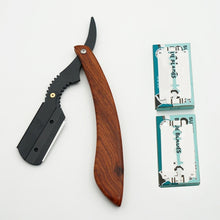 Load image into Gallery viewer, senior sandalwood handle blade shaving razors professional barber shaver eyebrow razor men&#39;s replaceable blade razor hair knife - OnPointe Cutlery &amp; Shaving Company 

