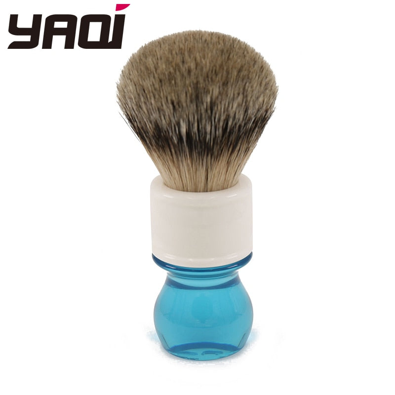 Yaqi 24mm Aqua Highmountain Silvertip Badger Hair Shaving Brush - OnPointe Cutlery & Shaving Company 