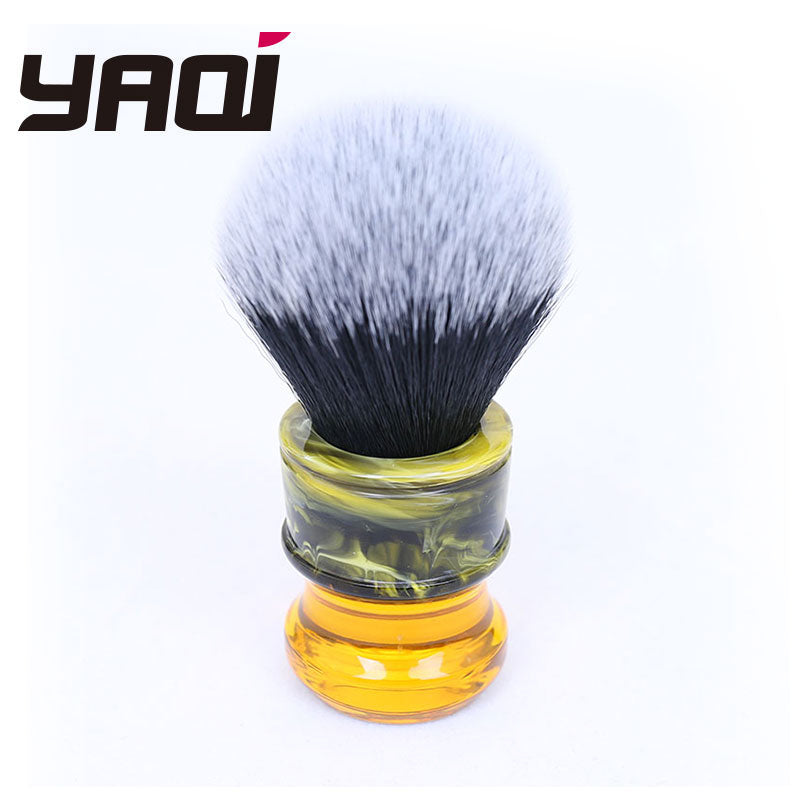 Yaqi 24MM Sagrada Familia Black/White Tuxedo Synthetic Fibre Resin Handle Men Wet Shave Brushes - OnPointe Cutlery & Shaving Company 