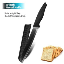 Cargar imagen en el visor de la galería, Chef knife Kitchen Knives set Chef 7CR17 440C Stainless Steel Non Stick Blade Bread Slicer Utility Santoku Knives 6 Pieces Set - OnPointe Cutlery &amp; Shaving Company 

