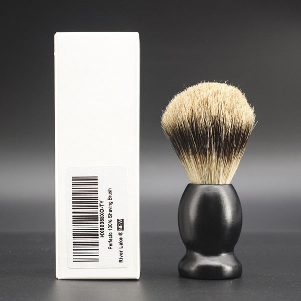 RIVER LAKE Wet Shaving Brush Animal Hair Bristles for Men's Beard Moustache DE Double Edge Blade Safety Razor Straight Shaver - OnPointe Cutlery & Shaving Company 