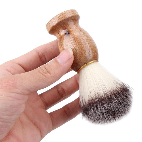 Men Shaving Brush Badger Hair Shave Wooden Handle Facial Beard Cleaning Appliance High Quality Pro Salon Tool Safety Razor Brush - OnPointe Cutlery & Shaving Company 