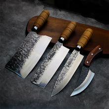 Load image into Gallery viewer, PEGASI  JapaneseHigh carbon steel forging knife hand-made by chef tang, sliced with kitchen knife, butcher knife - OnPointe Cutlery &amp; Shaving Company 
