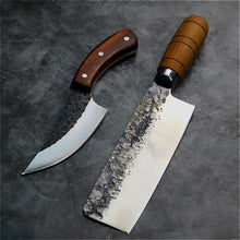 Load image into Gallery viewer, PEGASI  JapaneseHigh carbon steel forging knife hand-made by chef tang, sliced with kitchen knife, butcher knife - OnPointe Cutlery &amp; Shaving Company 
