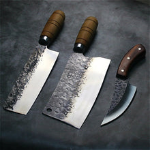 Load image into Gallery viewer, PEGASI  JapaneseHigh carbon steel forging knife hand-made by chef tang, sliced with kitchen knife, butcher knife - OnPointe Cutlery &amp; Shaving Company 

