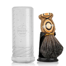Lade das Bild in den Galerie-Viewer, Anbbas Faux Badger Shaving Brush Unique Wood Handle Shaving for Men Wet Shave - OnPointe Cutlery &amp; Shaving Company 
