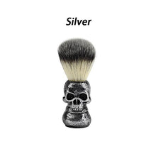 Cargar imagen en el visor de la galería, Barber shop fashionable high-end skull design beard brush men&#39;s facial cleaning tool barber cleansing shaving set beard foaming - OnPointe Cutlery &amp; Shaving Company 
