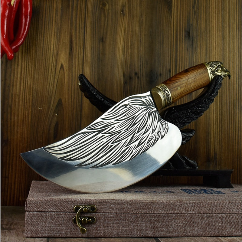 Little Cook kitchen chef knife Fixed blade Figured knives handmade sharp meat cleaver Vegetable cutter Cooking  tools - OnPointe Cutlery & Shaving Company 