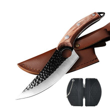Load image into Gallery viewer, Stainless Steel Kitchen Boning Knife Handmade Fishing Knife Meat Cleaver Outdoor Cooking Cutter Butcher knife Cutter - OnPointe Cutlery &amp; Shaving Company 
