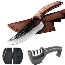Load image into Gallery viewer, Stainless Steel Kitchen Boning Knife Handmade Fishing Knife Meat Cleaver Outdoor Cooking Cutter Butcher knife Cutter - OnPointe Cutlery &amp; Shaving Company 
