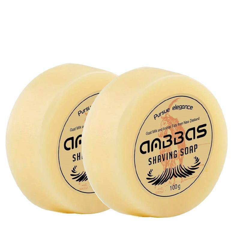 2PCS 100g Anbbas Goat Milk Men Shaving Soap Cream Foaming Lather For Razor Barber Salon Tool Traditional Wet Shave Latheing - OnPointe Cutlery & Shaving Company 