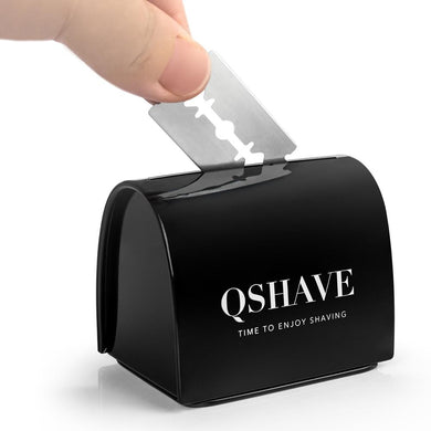 QSHAVE Blade Disposal Case Safe Storage Bank for Used Safety Razor Blades Household Safe Guard - OnPointe Cutlery & Shaving Company 