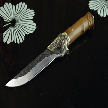Charger l&#39;image dans la galerie, Little Cook kitchen knives set handmade sharp fixed blade boning slicing chef knife Chinese meat cleaver cutter cooking tools - OnPointe Cutlery &amp; Shaving Company 
