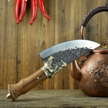 Charger l&#39;image dans la galerie, Little Cook kitchen knives set handmade sharp fixed blade boning slicing chef knife Chinese meat cleaver cutter cooking tools - OnPointe Cutlery &amp; Shaving Company 
