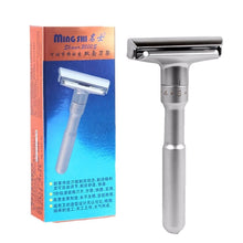Load image into Gallery viewer, TFLYSHAVE Adjustable Safety Razor Men Double Edge Shaving Razor Blade Aggressive 1-6 File Hair Removal Shaver with 5 Blades - OnPointe Cutlery &amp; Shaving Company 
