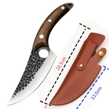 Charger l&#39;image dans la galerie, Longquan handmade beat sharp kitchen knife household kitchen set of 6 knives boning slicer butcher knife meat stand knife - OnPointe Cutlery &amp; Shaving Company 

