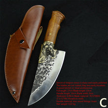 Charger l&#39;image dans la galerie, Longquan handmade beat sharp kitchen knife household kitchen set of 6 knives boning slicer butcher knife meat stand knife - OnPointe Cutlery &amp; Shaving Company 
