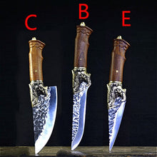 Charger l&#39;image dans la galerie, Longquan handmade beat sharp kitchen knife household kitchen set of 6 knives boning slicer butcher knife meat stand knife - OnPointe Cutlery &amp; Shaving Company 
