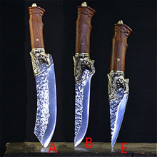 Charger l&#39;image dans la galerie, Longquan handmade beat sharp kitchen knife household kitchen set of 6 knives boning slicer butcher knife meat stand knife - OnPointe Cutlery &amp; Shaving Company 
