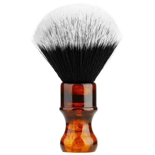 Amber Shaving Brush Silvertip Synthetic Badger Hair with Resin Handle Anbbas for Men Professional Wet Shaving (Knot 24mm) Amber - OnPointe Cutlery & Shaving Company 