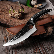 Load image into Gallery viewer, 5.5&quot; Meat Cleaver Hunting Knife Handmade Forged Boning Knife Serbian Chef Knife Stainless Steel Kitchen Knife Butcher Fish Knife - OnPointe Cutlery &amp; Shaving Company 
