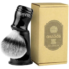 Load image into Gallery viewer, Synthetic Badger Shaving Brush with Black Holder Stand 2IN1 Resin Handle Foam Brush Set for Men Close Wet Shave - OnPointe Cutlery &amp; Shaving Company 
